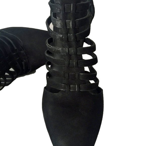 Jessica Simpson Berdet Black‎ Nubuck Pointed Toe  Zip Booties - Picture 6 of 9